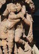 Intricately carved stone statue