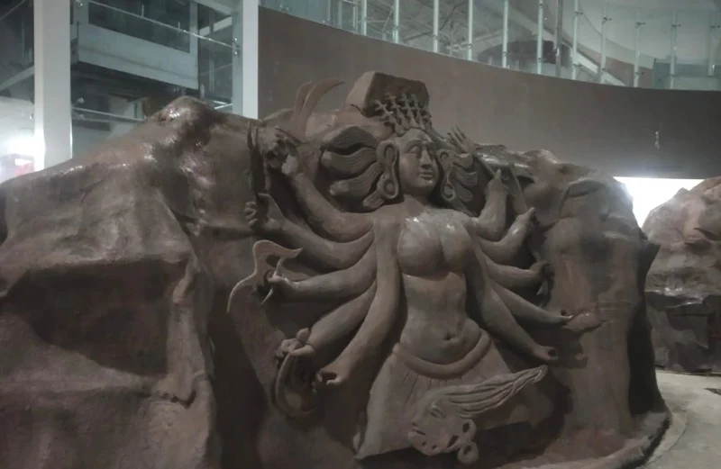 Agartala Sculpture at Agartala Airport.
