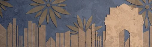Abstract artwork of India Gate
