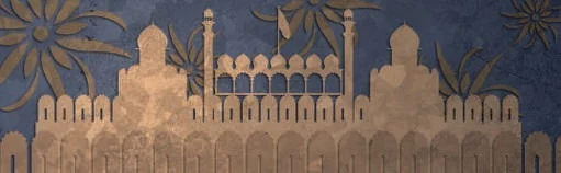 Abstract artwork of the Red Fort