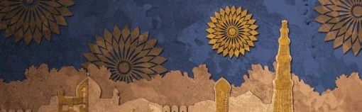 Abstract artwork of Qutub Minar