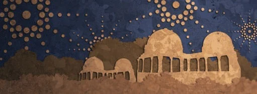 Abstract artwork of Hauz Khas