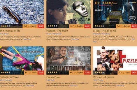 A collection of movie posters in a grid-like arrangement.